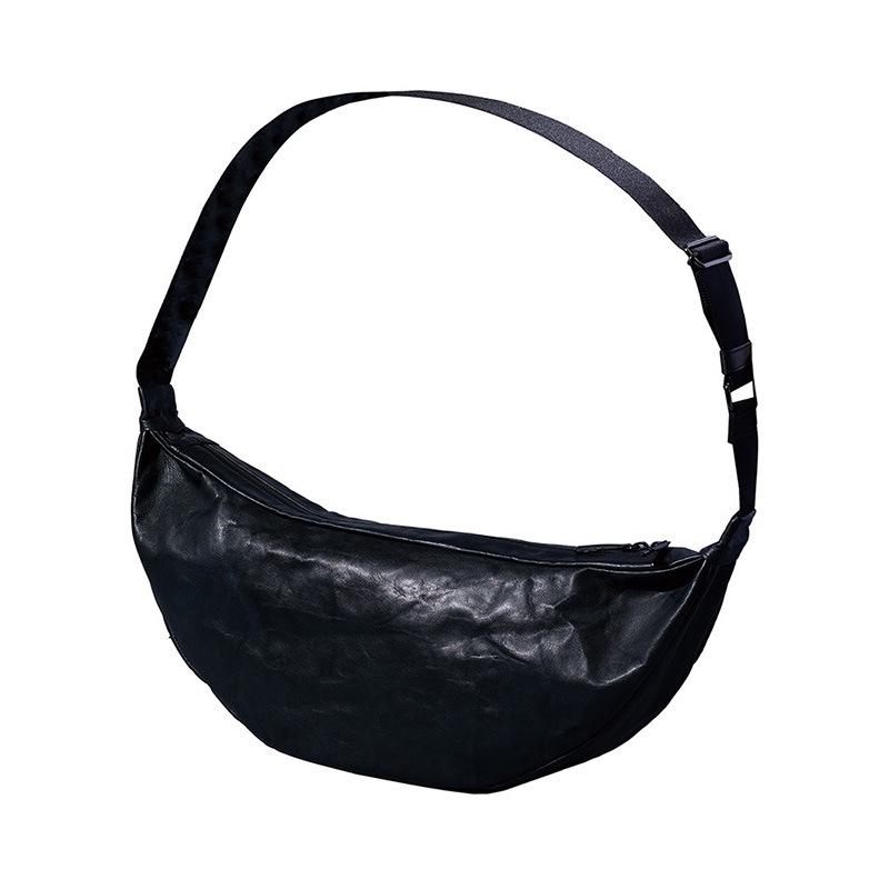 hmny casual バディーバッグ 撥水牛革 ブラック ショルダーバッグ