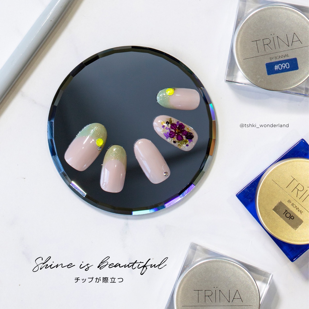 ボンネイル ジェルネイル 写真 チップ インスタ カメラ フォト Bonnailミラーパレット A0548 ディスプレイ 収納 ディスプレイアイテム Bonnail Online