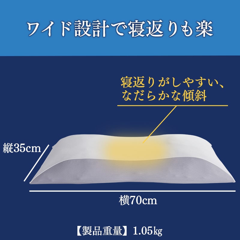 ワイド設計で寝返りも楽