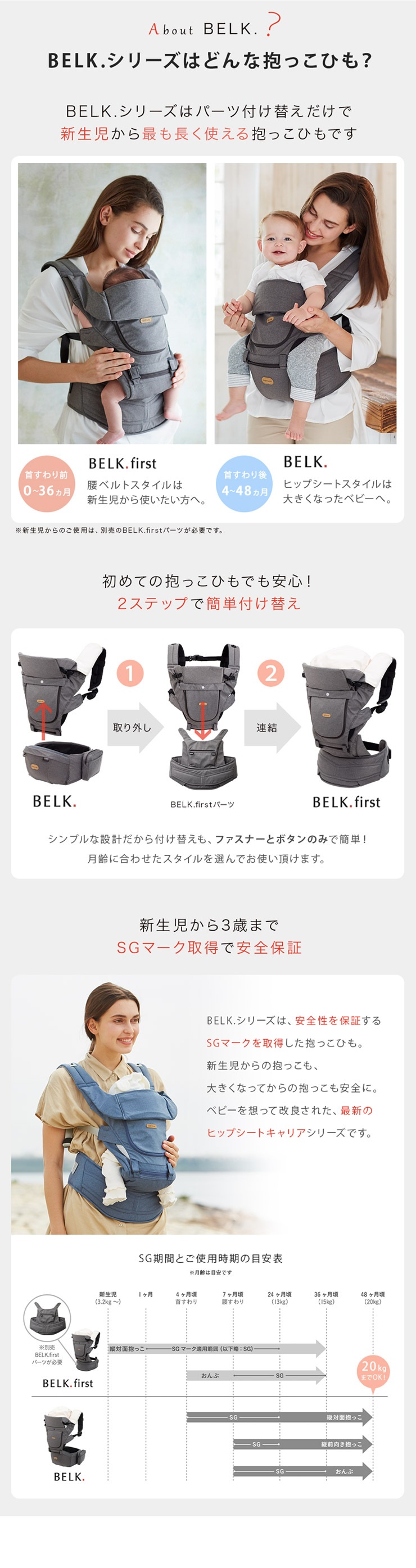 【美品 試着のみ】ベイビーアンドミー 抱っこ紐