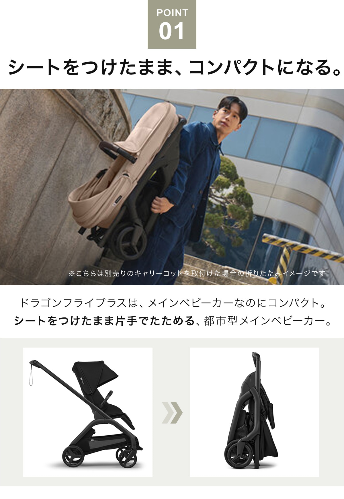 Bugaboo バガブー ドラゴンフライ プラス シートベース / ブラック