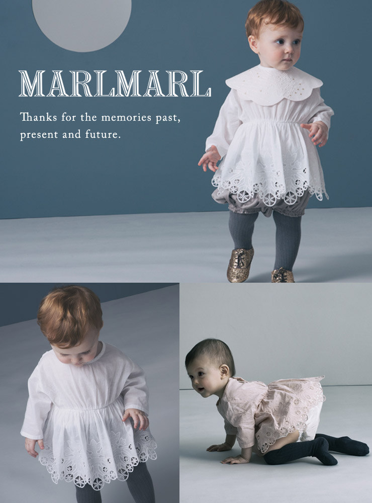 MARLMARL (マールマール) ボディスーツ / スカラップホワイト 80cm-ブリベビ BrilliantBaby 本店