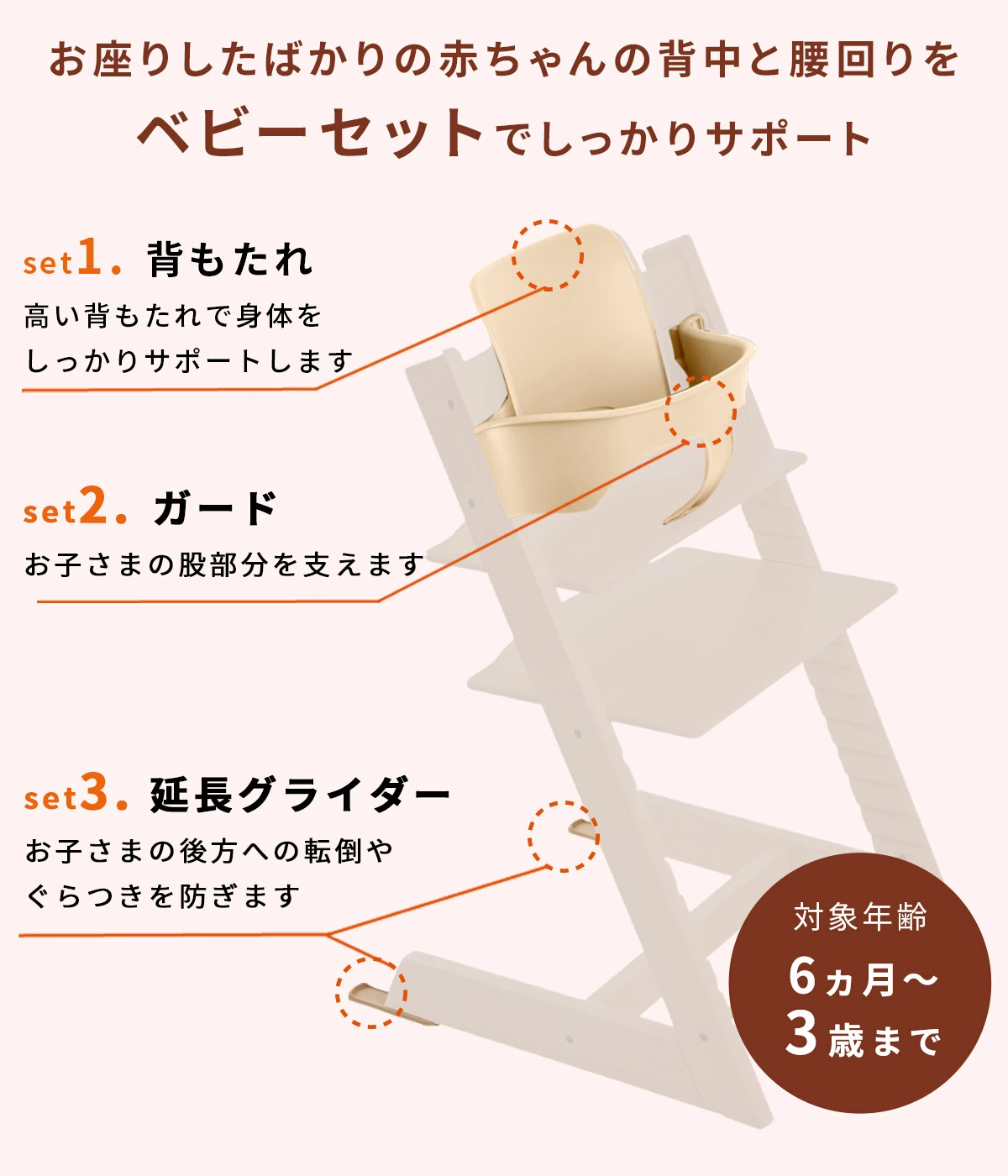 STOKKE トリップトラップ ベビーセット / ストームグレー ｜ ストッケ