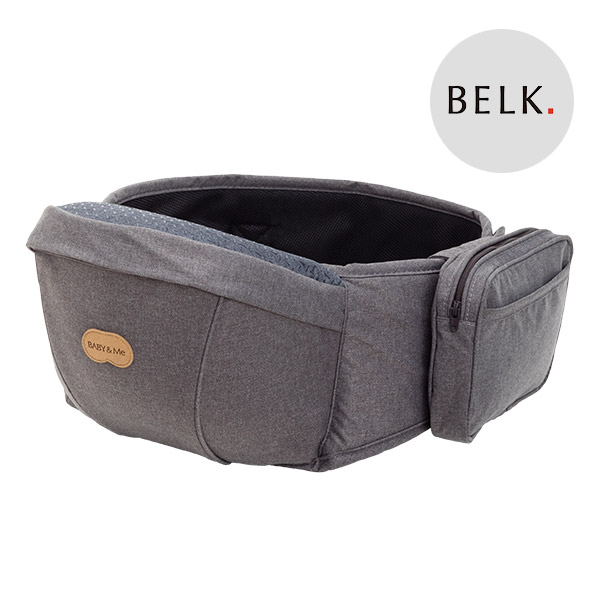 ベビーアンドミー ヒップシート単体 ベルク スティールグレー