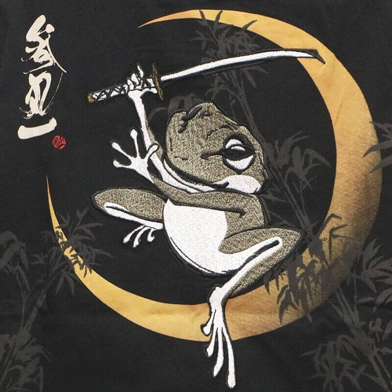 参丸一 美品【参丸一】スカジャン XL ファスナーの中住蛙 桜