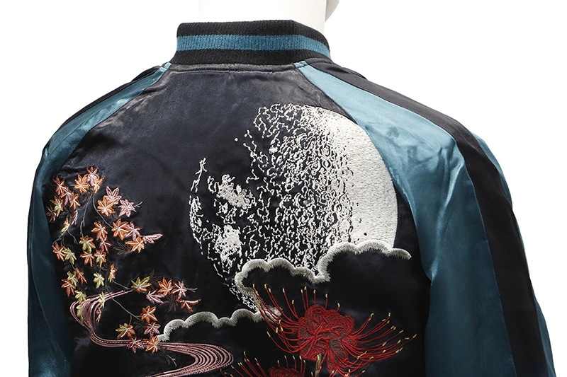 花旅楽団/ハナタビガクダン 彼岸花としゃれこうべ 柄 刺繍 和柄