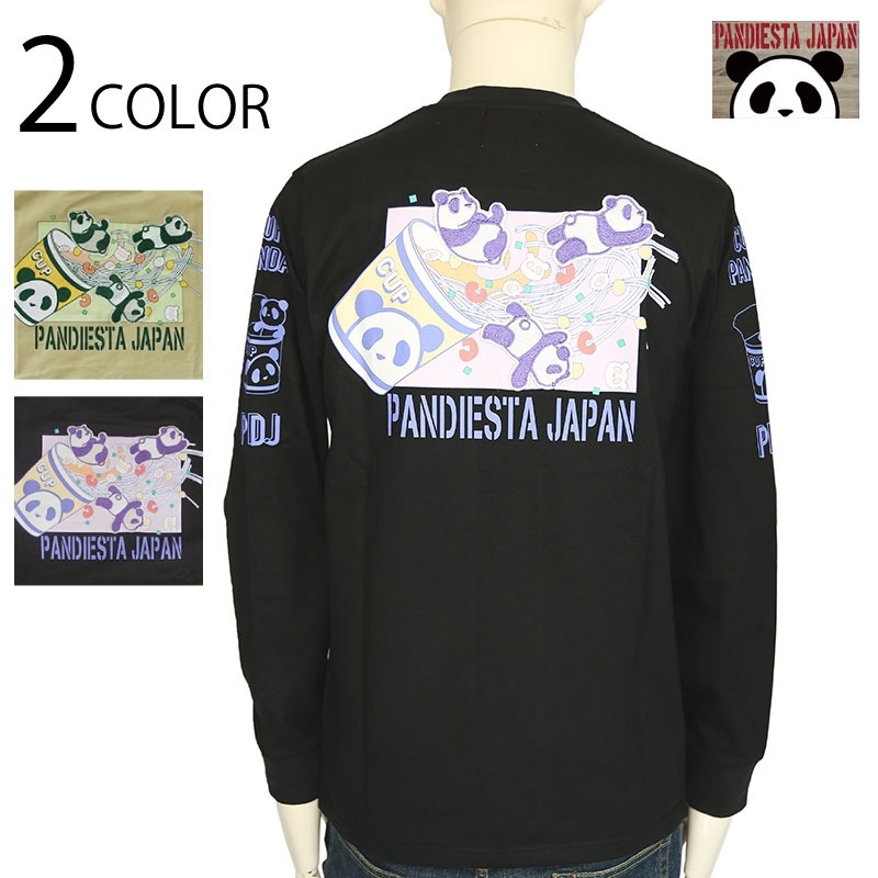 PANDIESTA JAPAN パンディエスタ ジャパン 熊猫ヌードル 長袖 Tシャツ 
