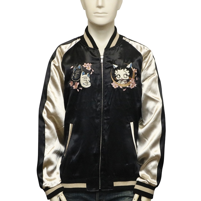 NEVERMIND × BETTY BOOP 妖狐 ベティ 刺繍 リバーシブル スカジャン