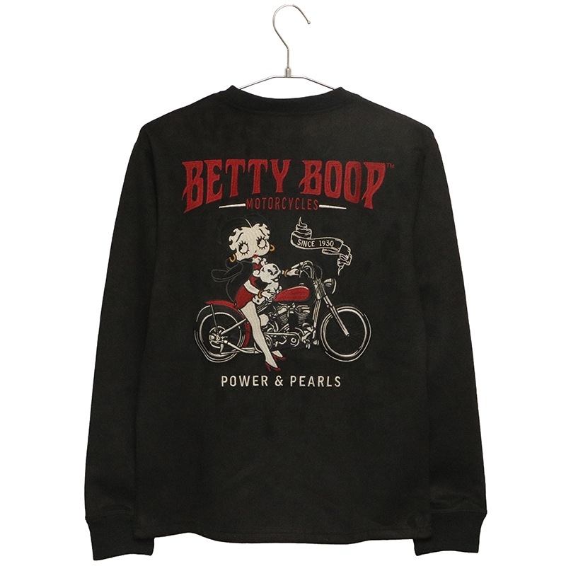NEVERMIND × BETTY BOOP ベティ × アメリカンバイク 刺繍 起毛 プレー