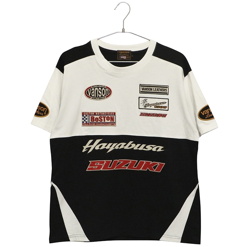 VANSON × SUZUKI HAYABUSA 柄 刺繍 天竺 半袖 Tシャツ （ SMV-2501 ）