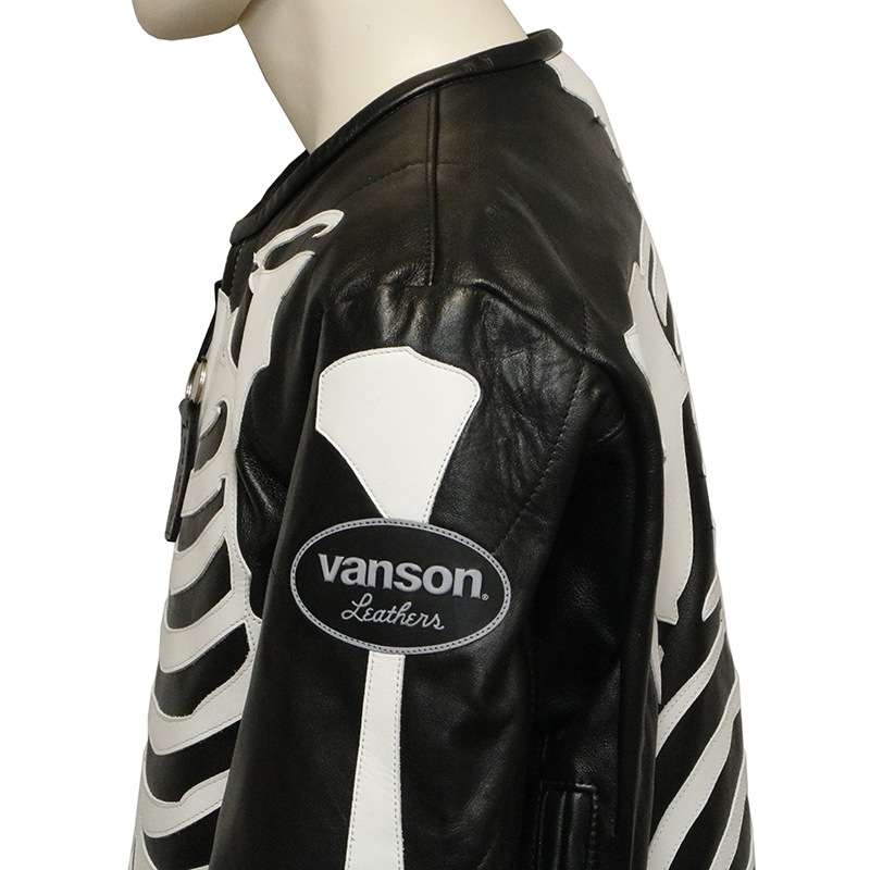 VANSON バンソン ボーンスカル レザー ジャケット （ BONEBLK