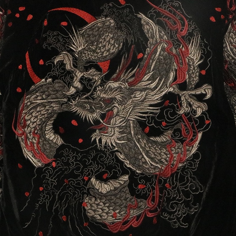 朧 おぼろ 龍 刺繍 和柄 別珍 スカジャン（ 9053851 ） | 和柄ブランド