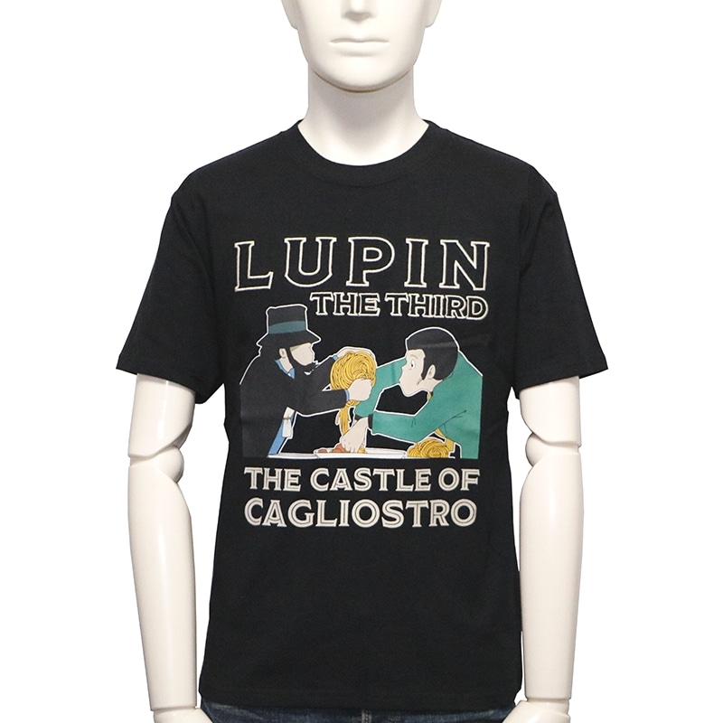 ルパン三世 カリオストロの城 パスタ ルパン ＆ 次元 柄 半袖Tシャツ