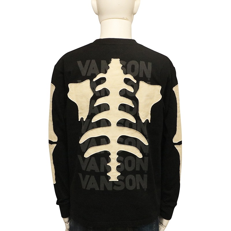 その他 nachan VANSON バンソン ボーン 柄 刺繍 天竺 長袖 Tシャツ （ NVLT-2414