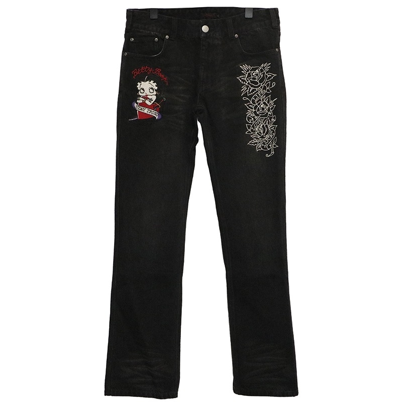 ED HARDY × BETTY BOOP 刺繍 デニムパンツ（ BED-2506 ） | カジュアル