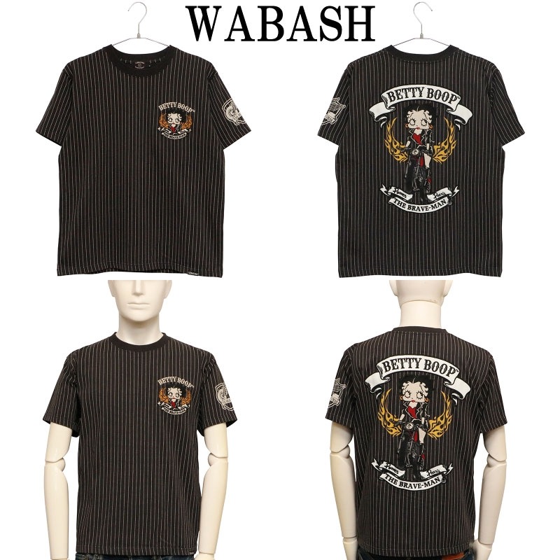 THE BRAVEMAN × BETTY BOOP ベティ × バイク 柄 刺繍 天竺 半袖