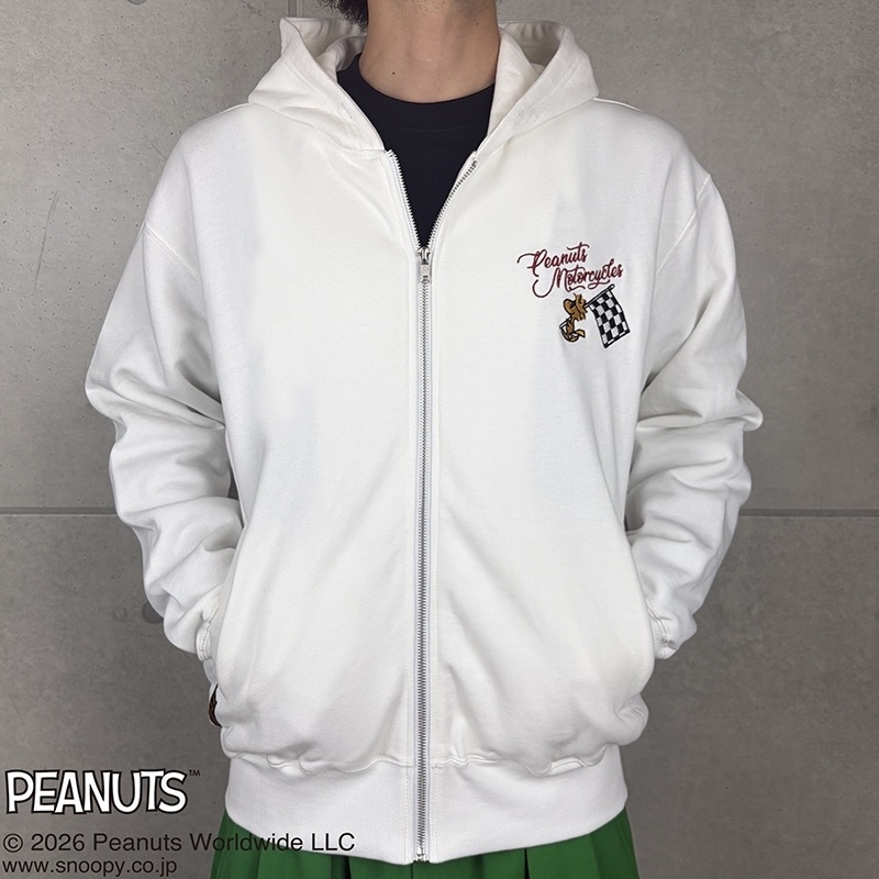 SNOOPY × FLAG STAFF PEANUTS BIKE 長袖 ZIP UP パーカー （ 463035