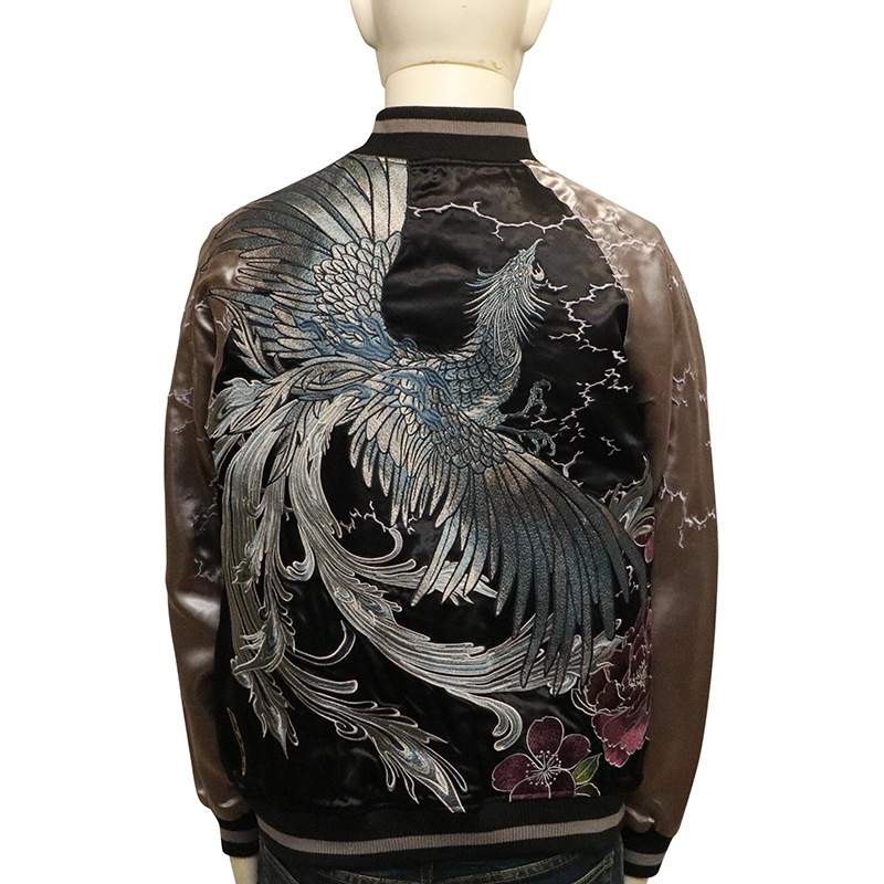 古都古都×絡繰魂 粋 牡丹鳳凰 天翔 柄 刺繍 和柄 リバ－シブル