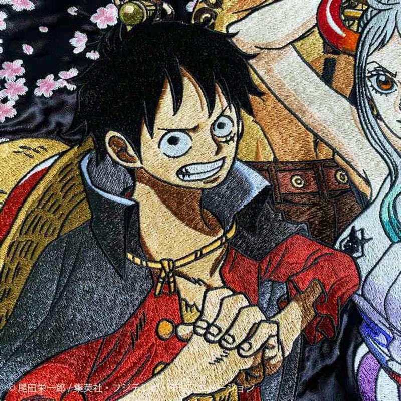 絡繰魂 からくりだましい × ONE PIECE ワンピース ルフィ＆ヤマト エースとの約束 リバ－シブル スカジャン （ 233066 ）