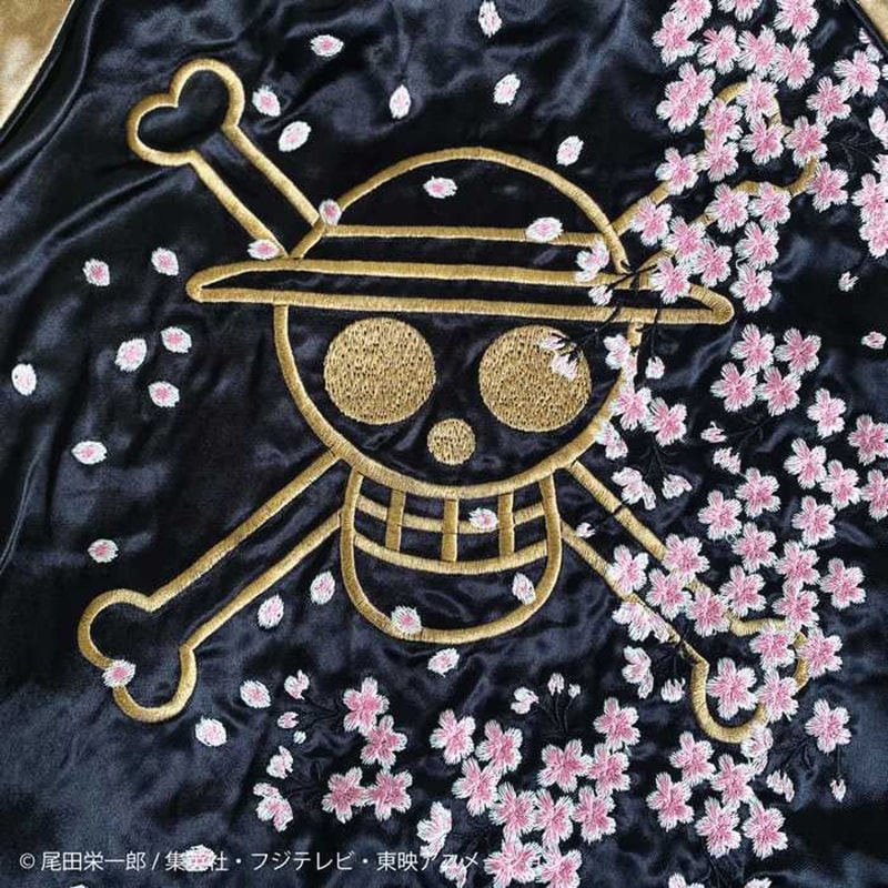 得価品質保証SALE！絡繰魂 粋♪(XL)204097ワンピースルフィーコラボ刺繍リバーシブルスカジャン XLサイズ以上