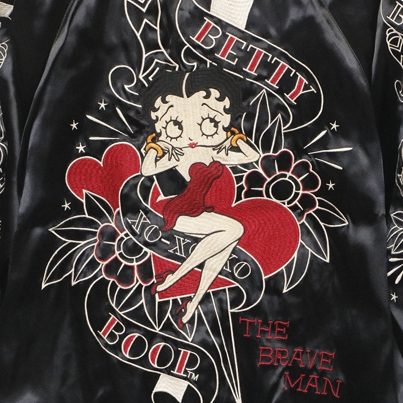 THE BRAVEMAN × BETTY BOOP ベティ ブープ 柄 刺繍 リバ－シブル