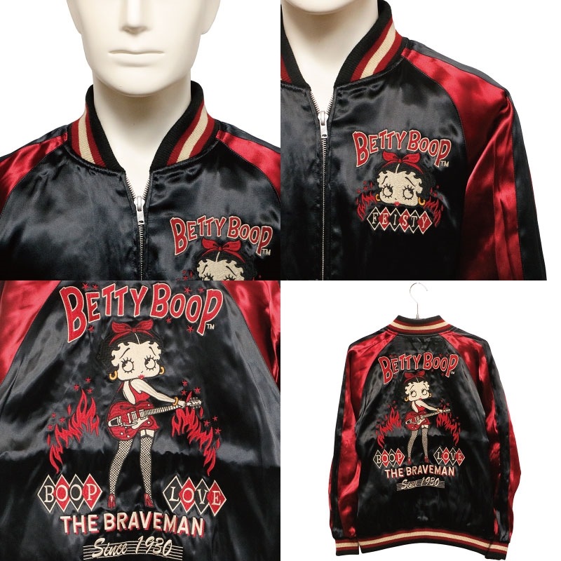 THE BRAVEMAN × BETTY BOOP ベティ ブープ 柄 刺繍 リバ－シブル