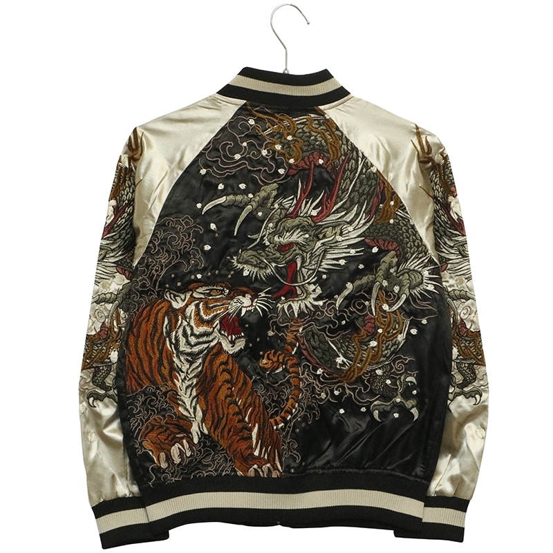 華鳥風月 かちょうふうげつ 龍虎 柄 刺繍 和柄 スカジャン（ 3051801 ）