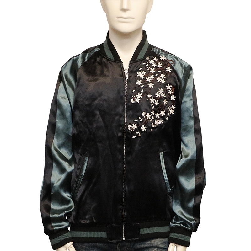 古都古都 ことこと 神奈川沖浪裏 柄 リバ－シブル スカジャン XXXL（4L