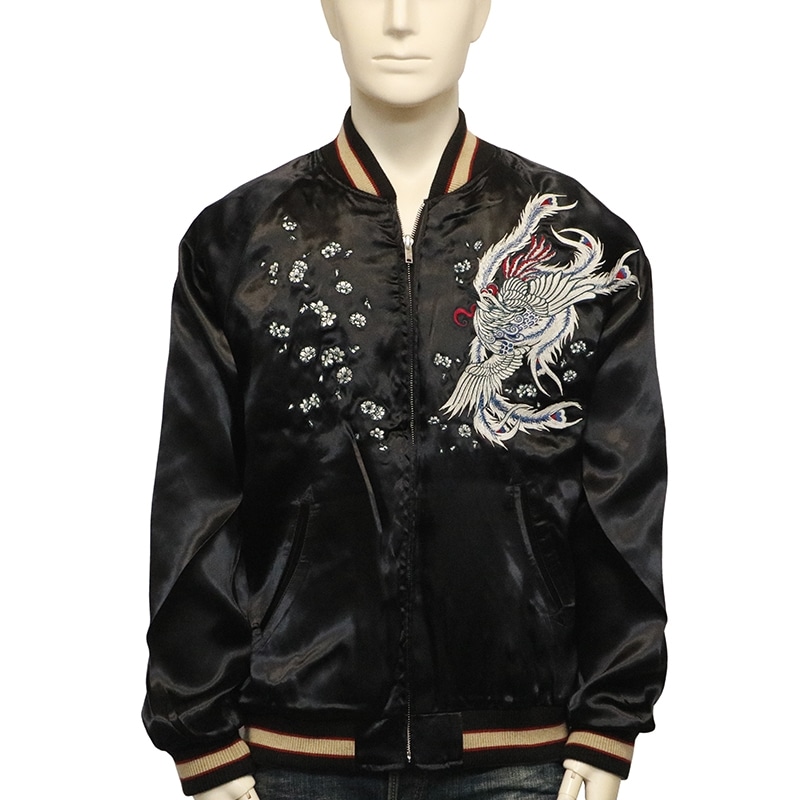 入手困難　希少オールブラック　朧　スカジャン　昇龍　猛虎　和柄　刺繍　XL 楽天市場】朧 おぼろ 龍虎 柄 刺繍 和柄 スカジャン （ 9001811 ）和柄
