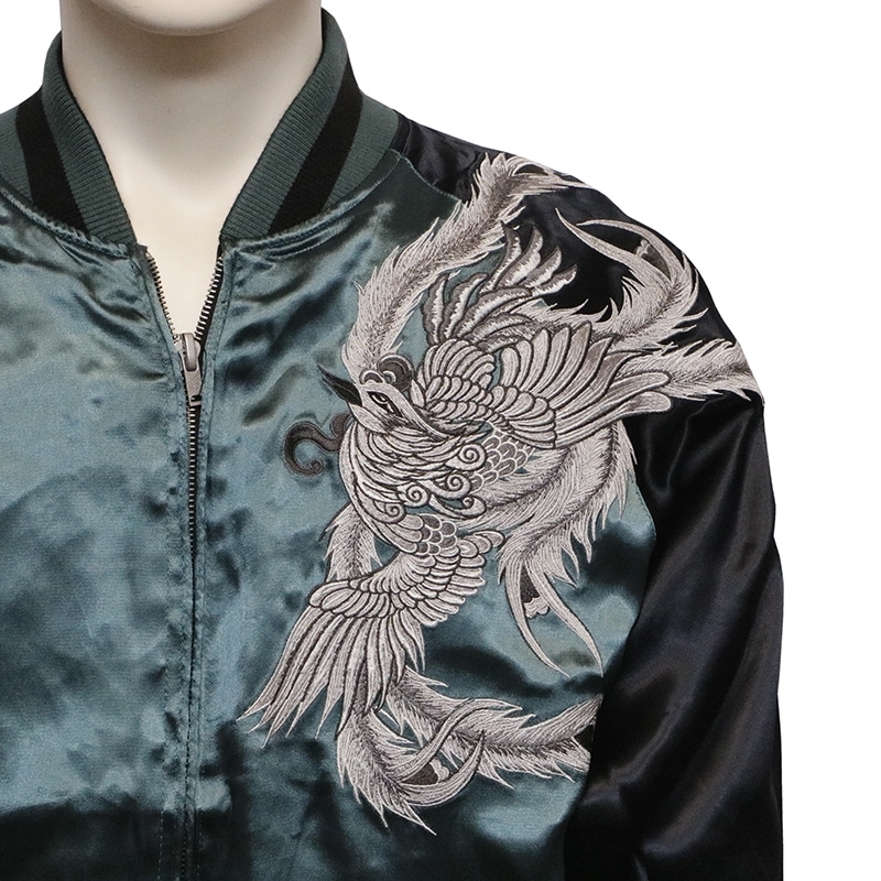 クローズ&WORST 六無人 木津京介モデル 坊屋春道モデル スカジャン クローズ×WORST 坊屋春道 木津京介 モデル 鳳凰 × 龍 柄 刺繍