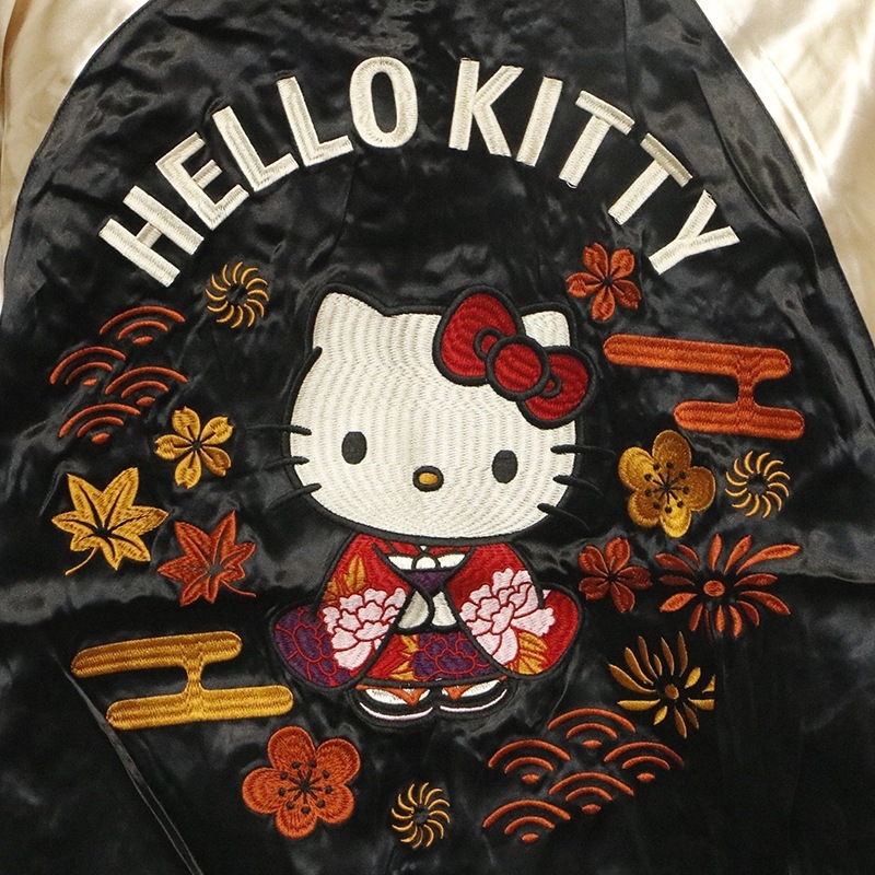 Sanrio サンリオ ハローキティ × 金魚 刺繍 リバーシブル スカジャン
