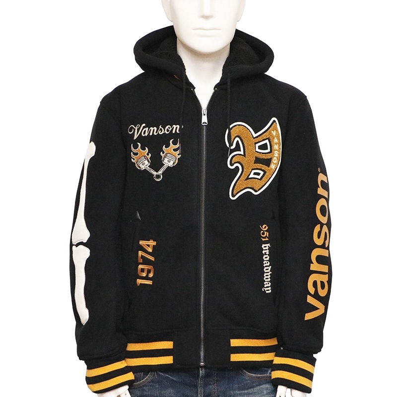 VANSON バンソン ボーンスカル ボンディング スタジャン （ NVSZ-2219 ）