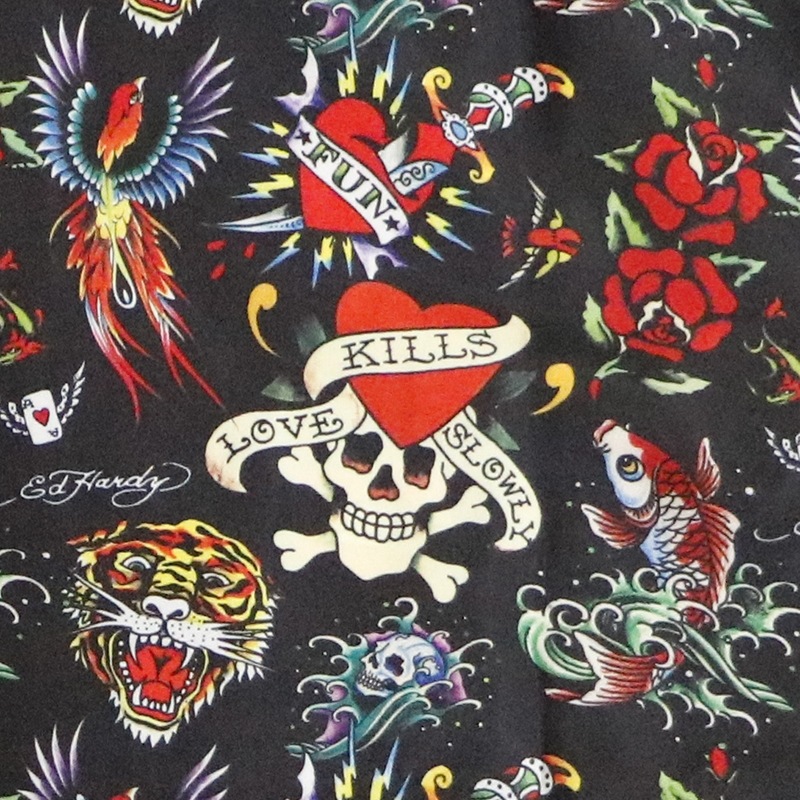 ED HARDY/JAPAN TATTO WHOLE PATTERN SHIRT | www.cestujemtrekujem.com