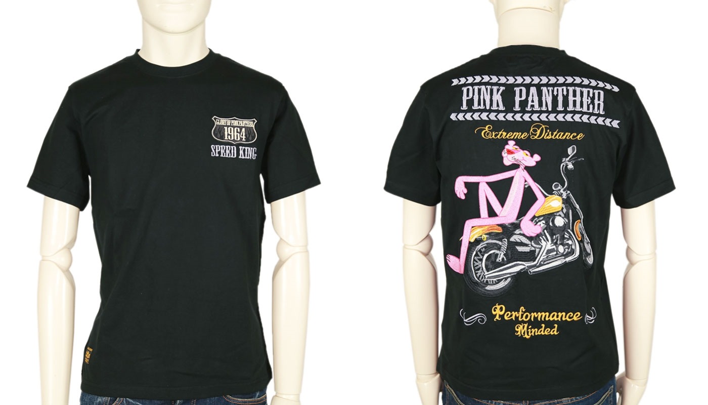 FLAG STAFF × PINK PANTHER PINK PANTHER バイク 半袖 Tシャツ （412083）