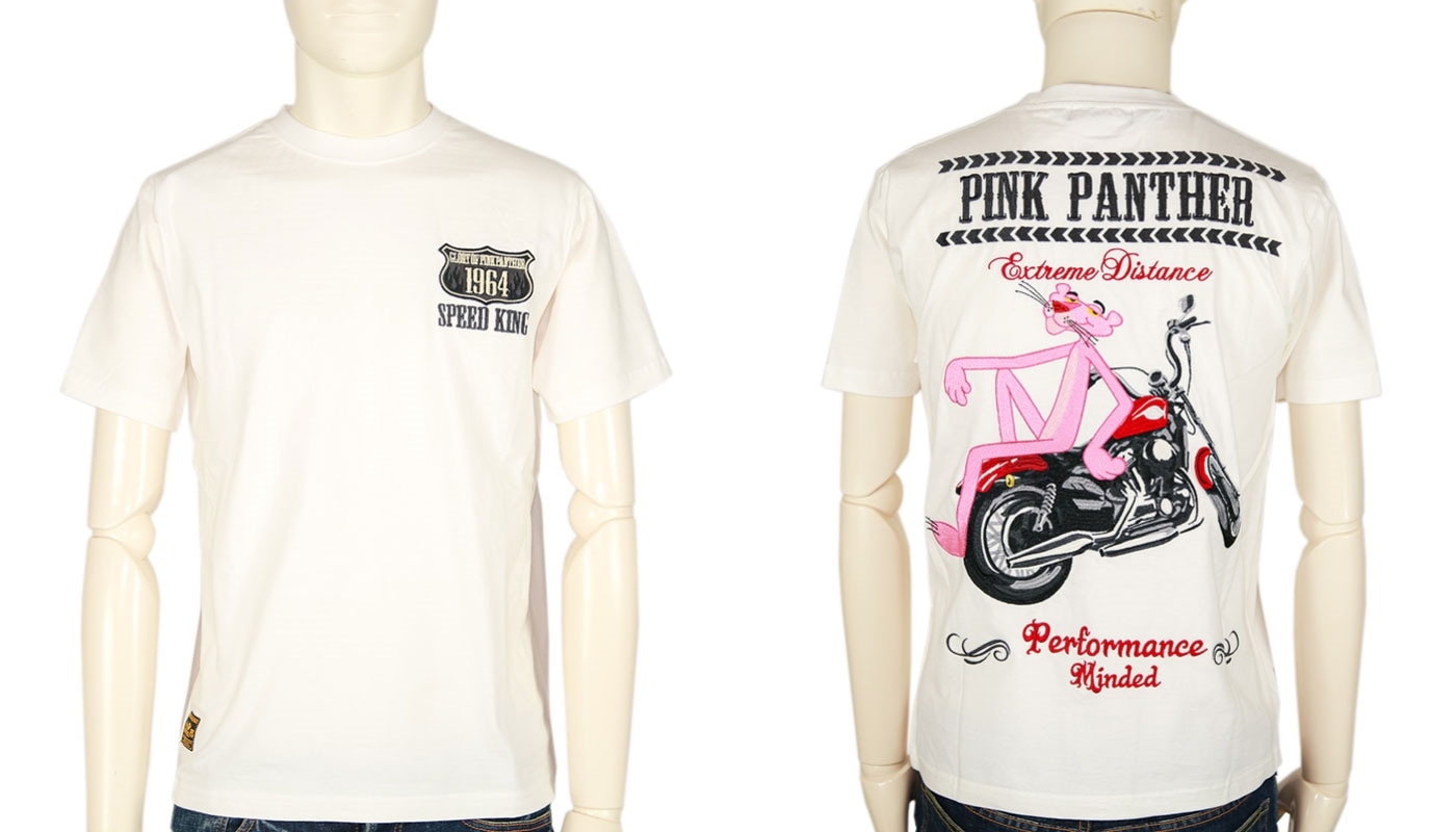 FLAG STAFF × PINK PANTHER PINK PANTHER バイク 半袖 Tシャツ （412083）