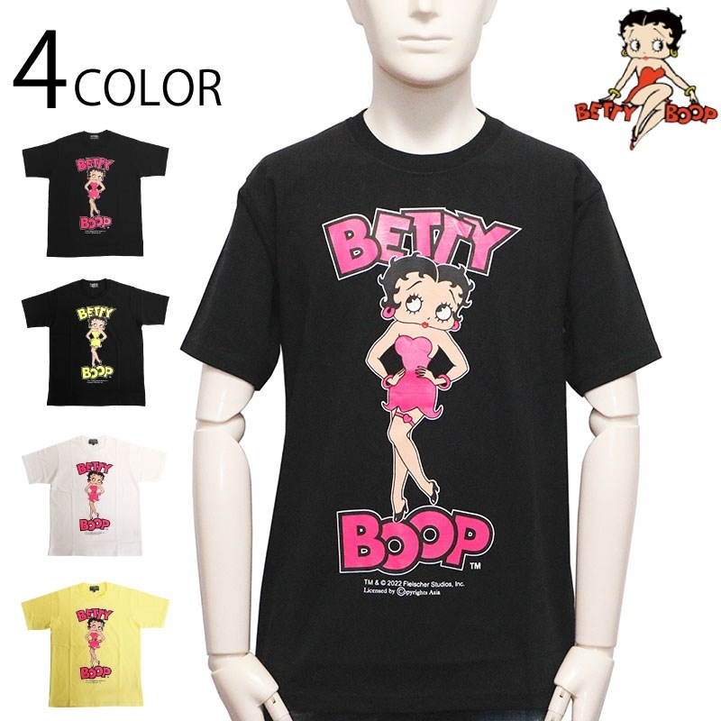 BETTY BOOP 「ネオンカラー」プリント 半袖Tシャツ ( BE-107