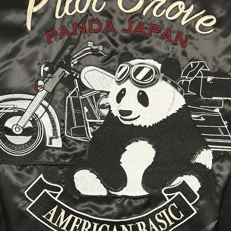 Pilot Grove パイロットグローブ バイカーパンダ 柄 刺繍 スカジャン（ 2013811 ）
