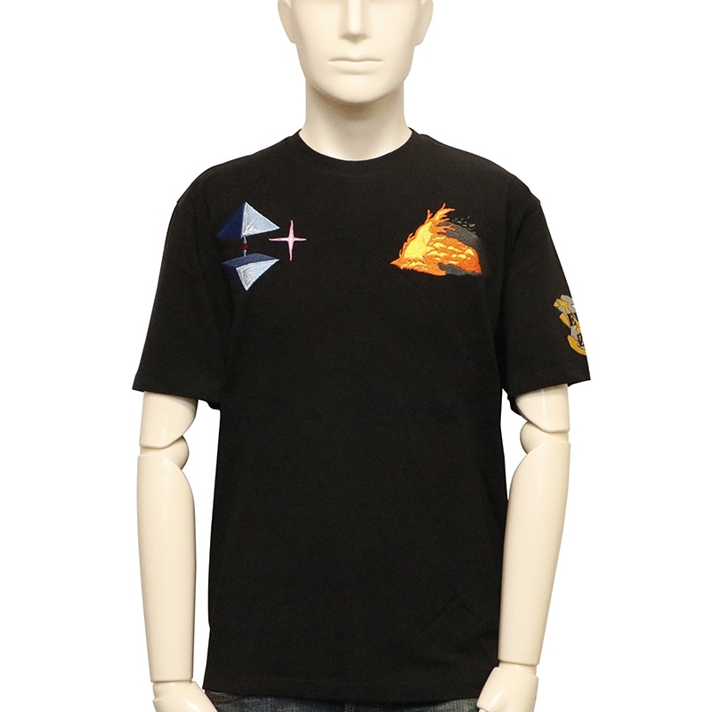 錦 nishiki × EVANGELION 初号機VS赤龍 柄 和柄 半袖 Tシャツ ( 554369 )