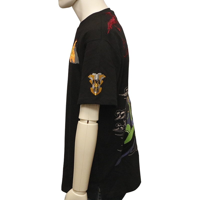 錦 nishiki × EVANGELION 初号機VS赤龍 柄 和柄 半袖 Tシャツ ( 554369 )