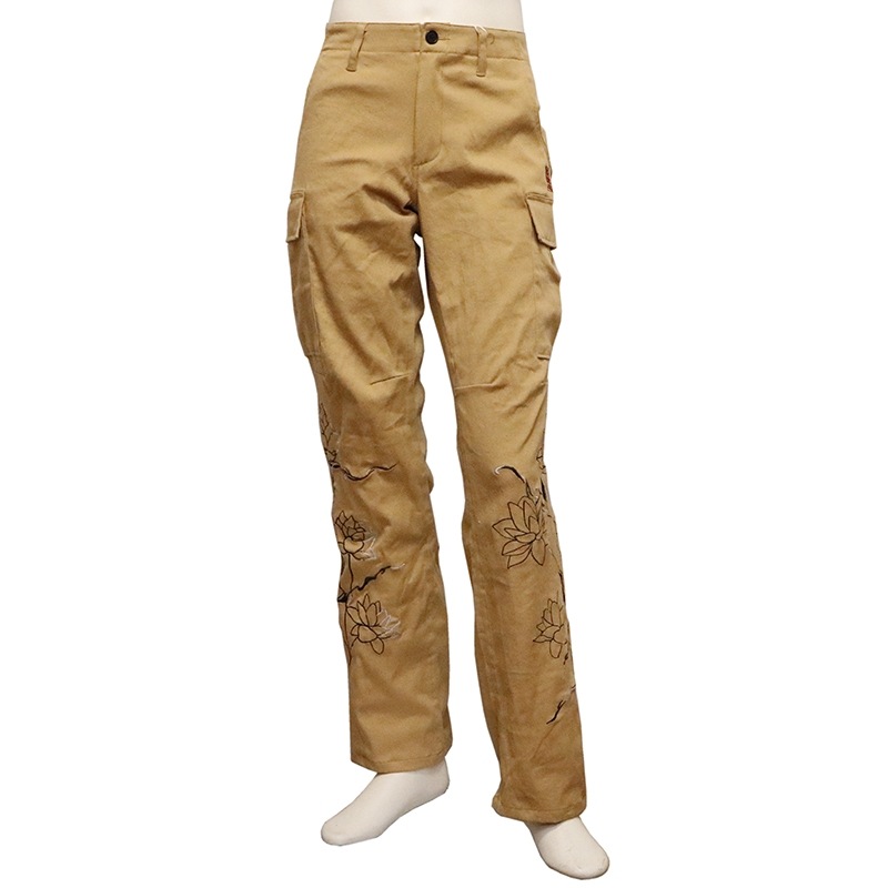 絡繰魂 からくりだましい 双鯉 刺繍 和柄 カーゴ パンツ （ 232047 ）