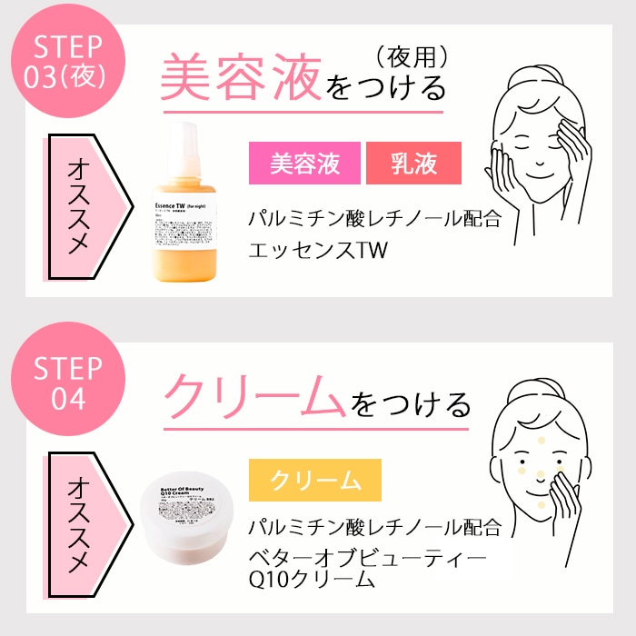 コエンザイムQ10などのハリ成分配合