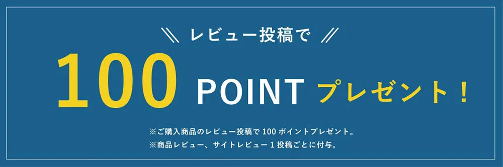 レビュー投稿で100ポイントプレゼント！
