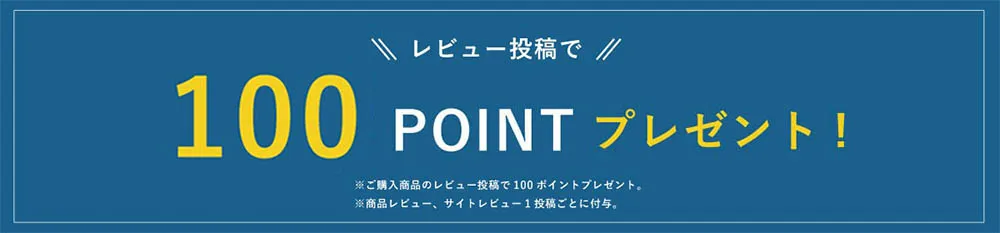 レビュー投稿で100ポイントプレゼント！