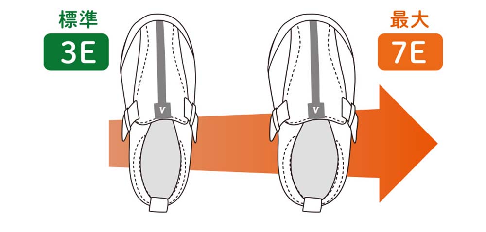 あゆみ】1138 つま先ひろびろサポート 3E ネイビー ｜ 介護靴