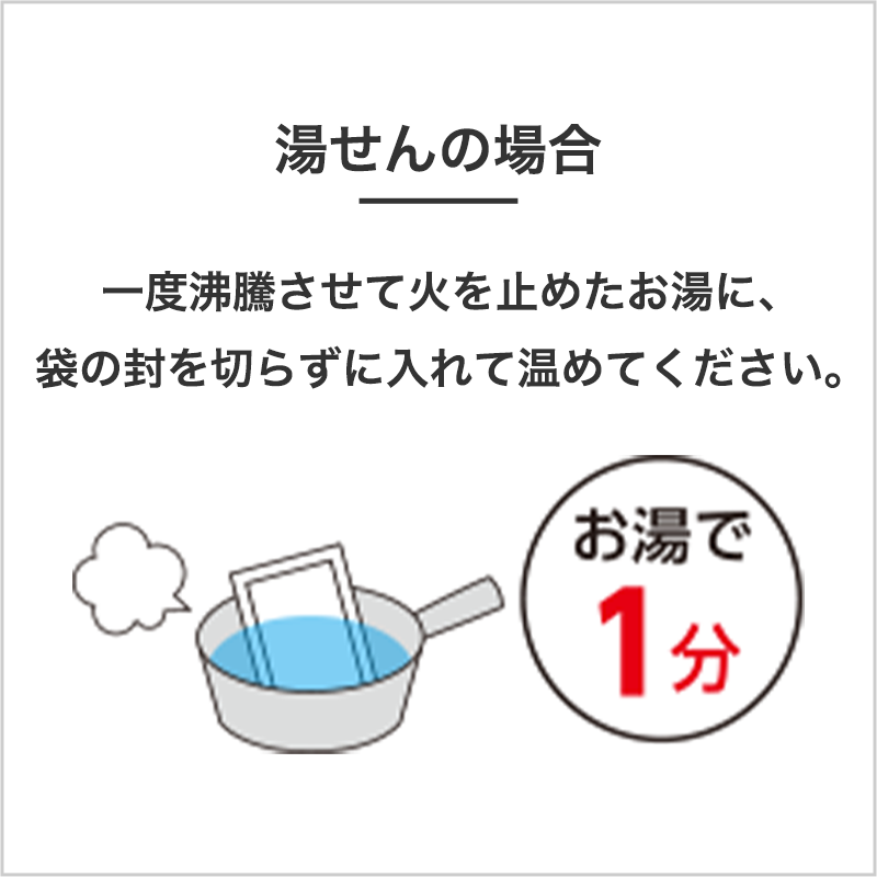 湯せんの場合のご使用方法