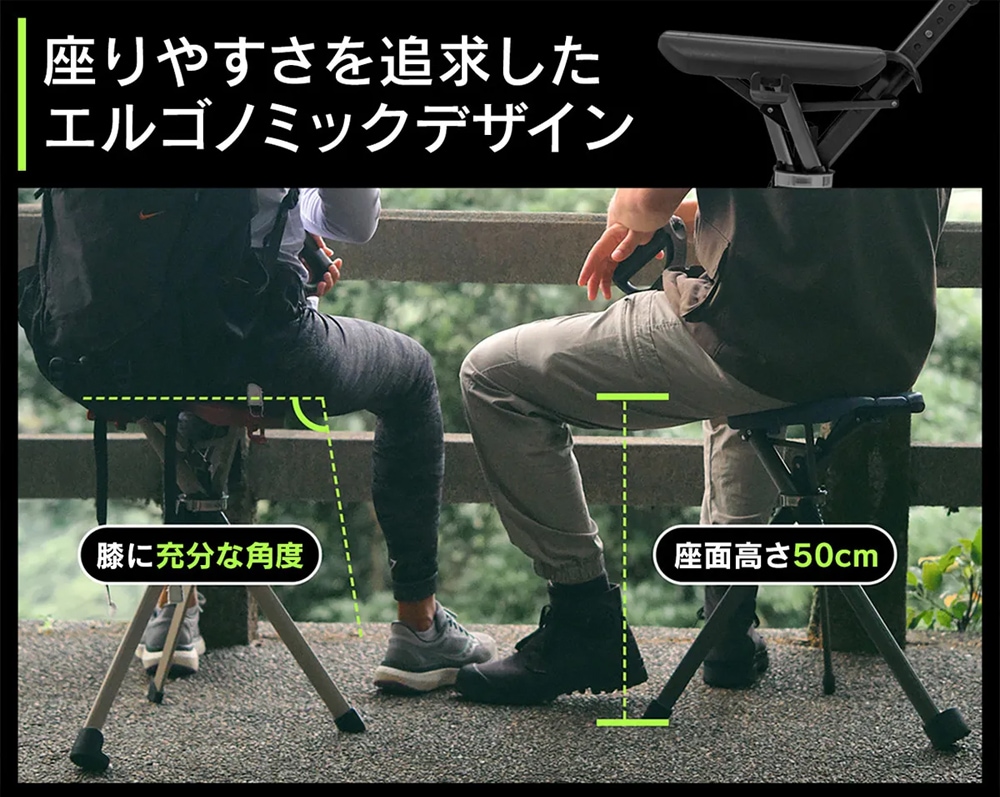 ステッキとして、椅子として優れた様々な性能4