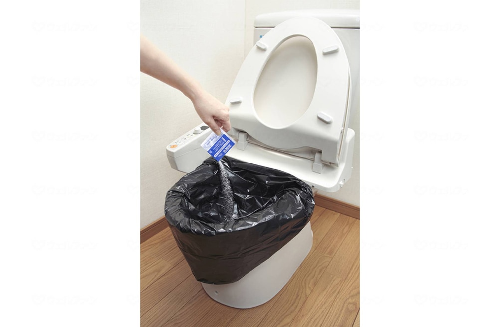 急なトイレや災害時、断水時のトイレにもご使用可能