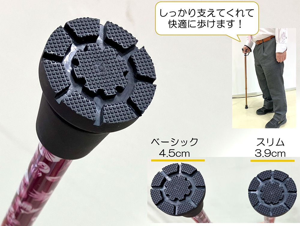グリップ力に優れた凹凸のある底面で滑りにくい
