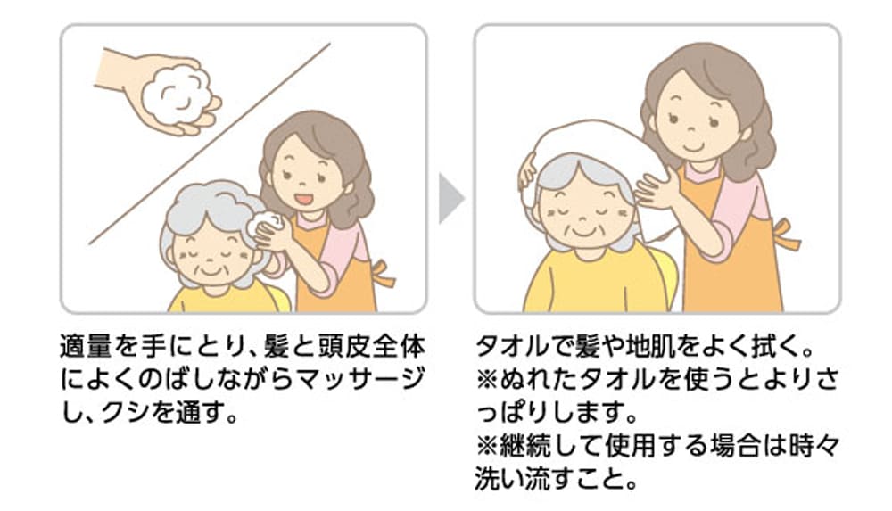 泡シャンプーの使い方