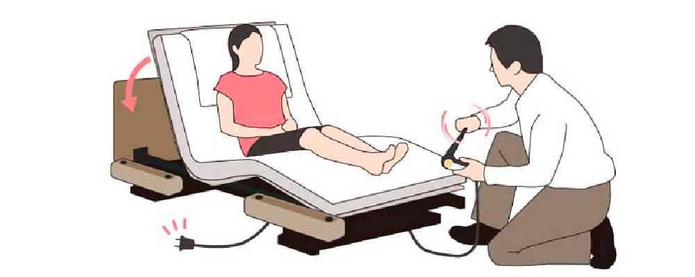 停電時にもベッドを手動で操作できるスマートハンドル